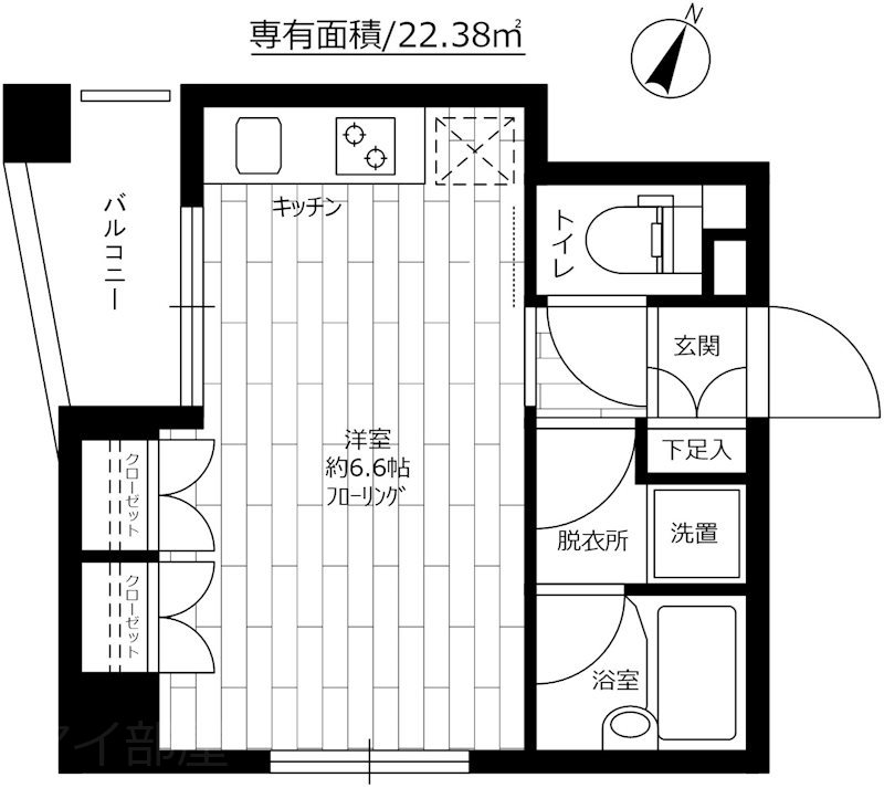 グラーサ本郷東大前   1104号室 間取り