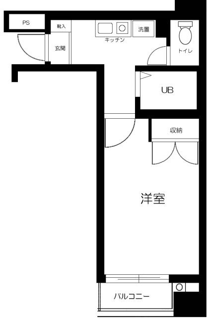 グランヴァン水天宮    704号室 間取り