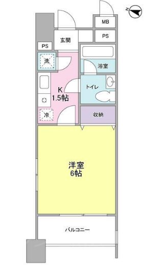 ロネスタR文京護国寺   505号室 間取り