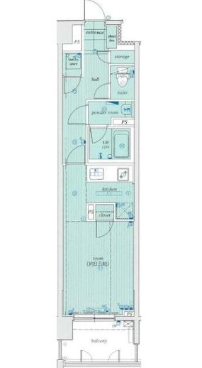 ルミエール東神田   304号室 間取り