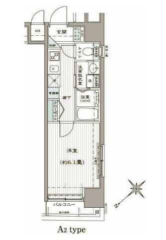 アヴァンティーク銀座2丁目弐番館   204号室 間取り