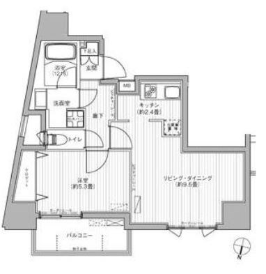 カーサラスク目白台     604号室 間取り