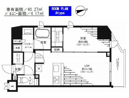 グランドコンシェルジュ新御徒町アジールコート    201号室 間取り