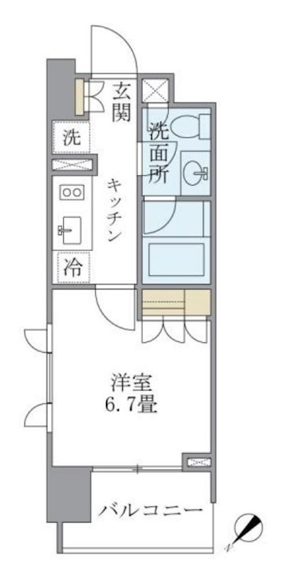 LaSante千駄木     404号室 間取り