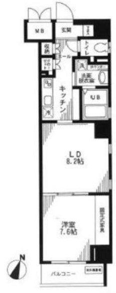 レスプリヴァルール     502号室 間取り