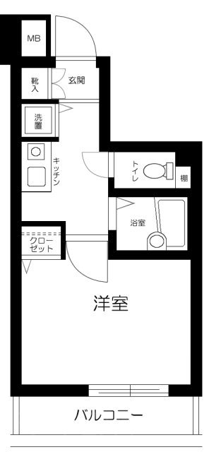 メインステージ護国寺   502号室 間取り