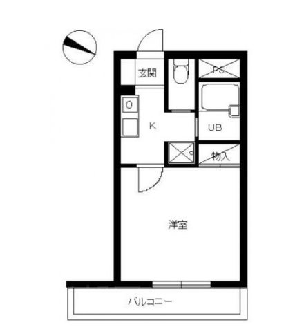 スカイコート日本橋浜町     1102号室 間取り