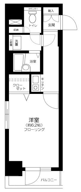 ガラステージ日本橋    601号室 間取り