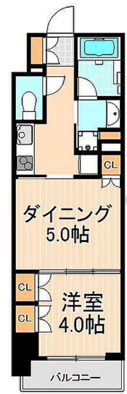 レジディア浅草橋    1102号室 間取り