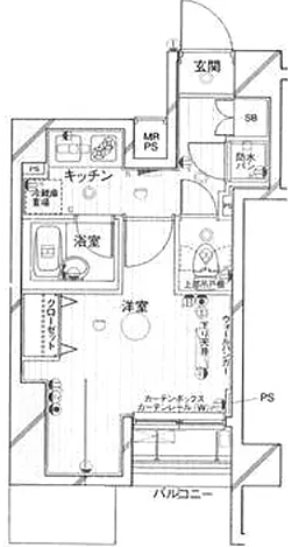 パークウェル御茶ノ水   501号室 間取り