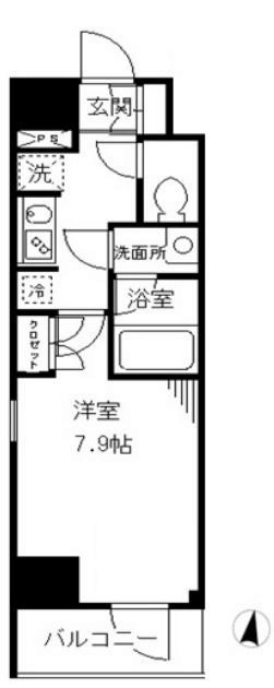 ループコート日本橋   504号室 間取り