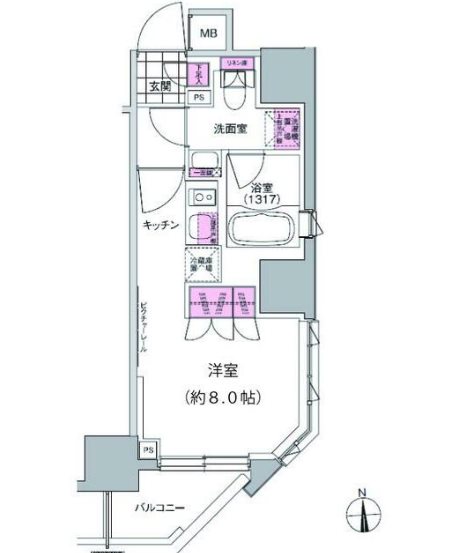 プレジリア東日本橋   904号室 間取り