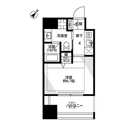 ベルファース水天宮前   304号室 間取り