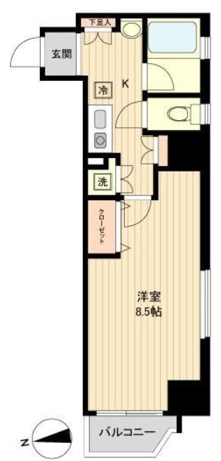 ラクラス新御徒町      504号室 間取り