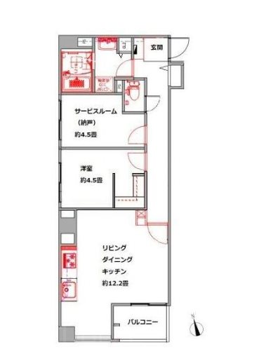 アルテール新御徒町  701号室 間取り