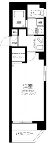 リスレーヌ蔵前    間取り