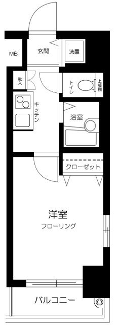 エクシム東日本橋    6号室 間取り