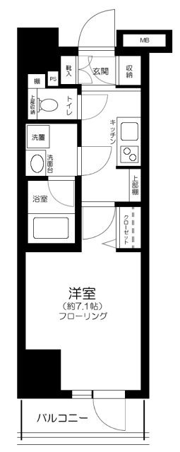 GENOVIA秋葉原skygarden  602号室 間取り