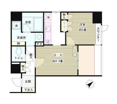 カルナ築地 402号室 間取り