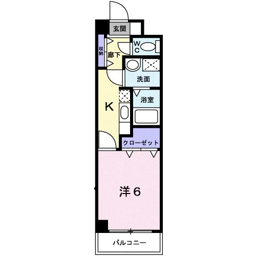 カルム神楽坂   202号室 間取り