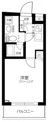 スカイコート牛込神楽坂    304号室 間取り