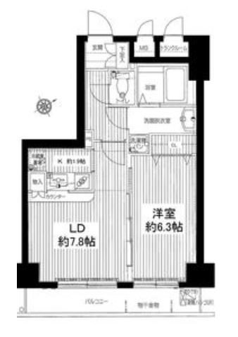 グランドガーラ日本橋茅場町   202号室 間取り