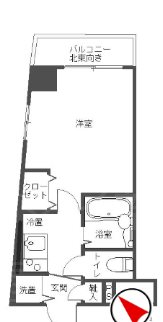 プレールドゥーク水天宮Ⅱ   1005号室 間取り