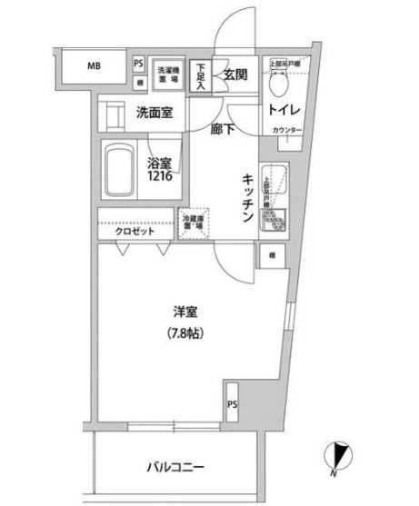 ドミール青柳     406号室 間取り