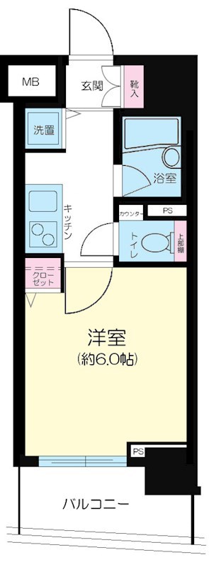 パレステュディオシンシア文京千石  603号室 間取り