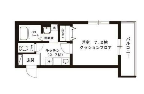 プラージュ東新宿  303号室 間取り