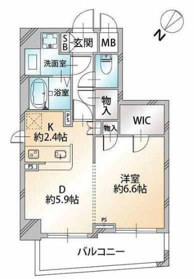 オーキッドレジデンス千代田岩本町 401号室 間取り