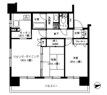 パークキューブ浅草田原町     1405号室 間取り