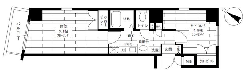 ステージファースト神田     305号室 間取り