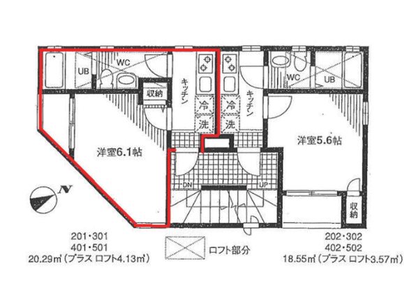 ビュークレスト御茶ノ水   201号室 間取り