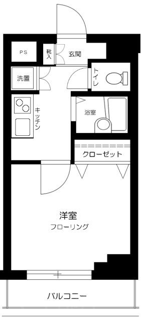 アデッソ新宿若松町     202号室 間取り