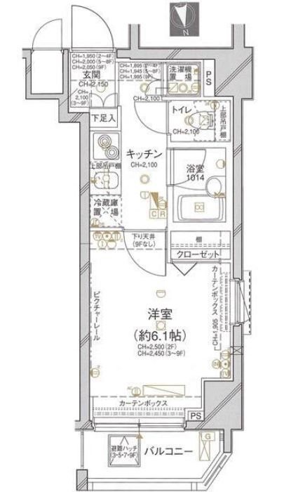 セジョリ御茶ノ水   601号室 間取り