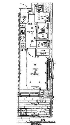 クレイシア神楽坂    101号室 間取り