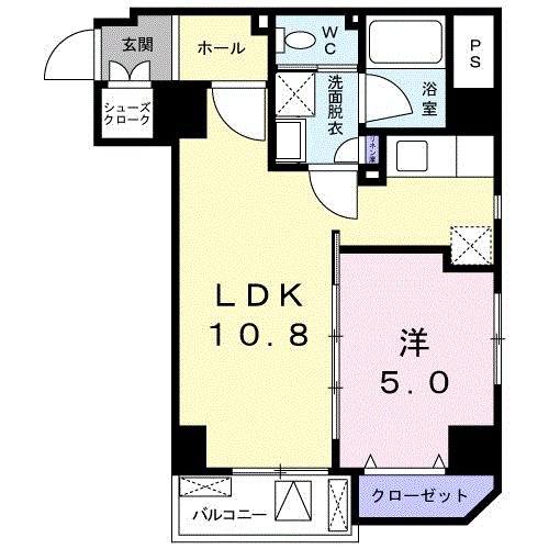 グリーンラブラス  802号室 間取り