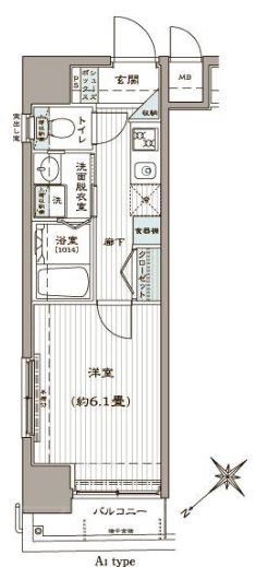 アヴァンティーク銀座2丁目弐番館 間取り