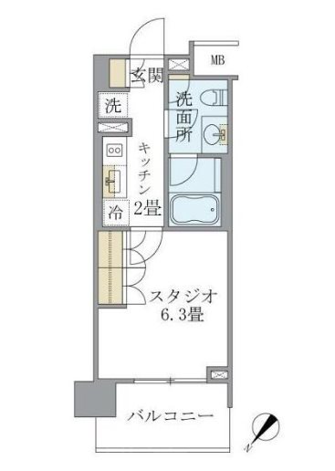 LaSante千駄木      202号室 間取り