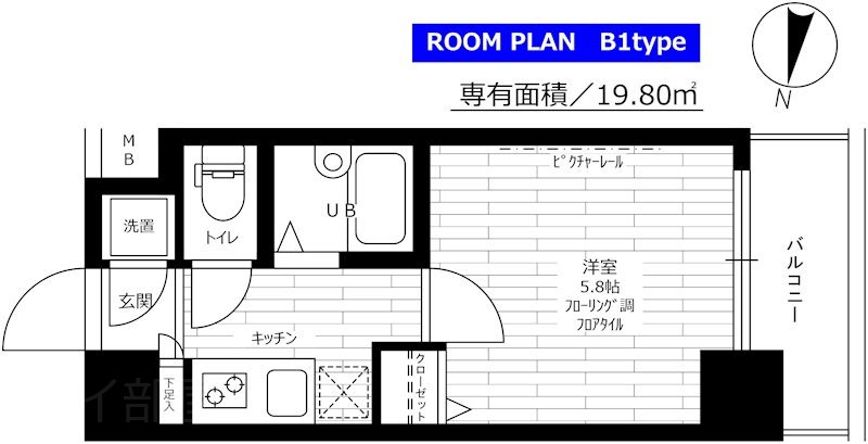 ステージファースト小石川   702号室 間取り