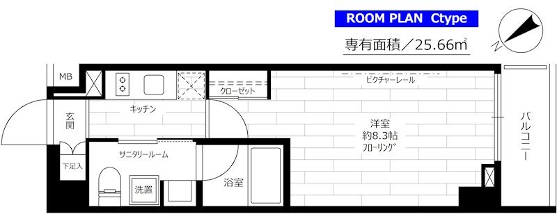 ステージグランデ茅場町       603号室 間取り