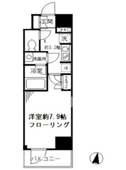 ループコート日本橋    601号室 間取り