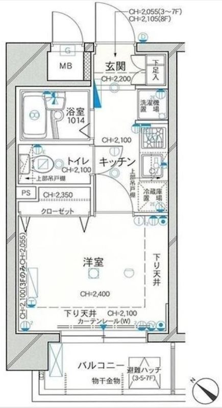 レジオス文京白山   304号室 間取り