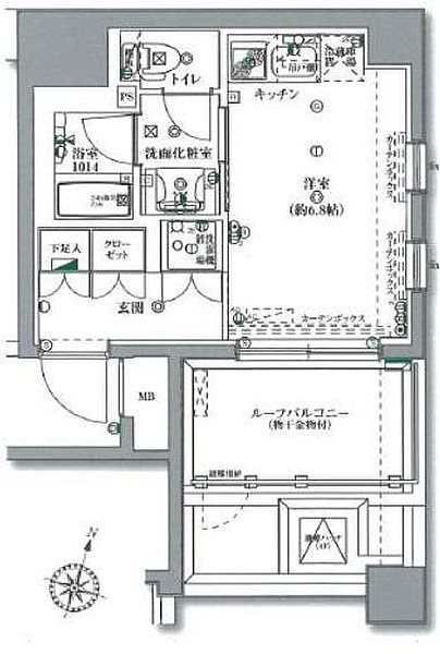 フォレシティ神田多町  707号室 間取り