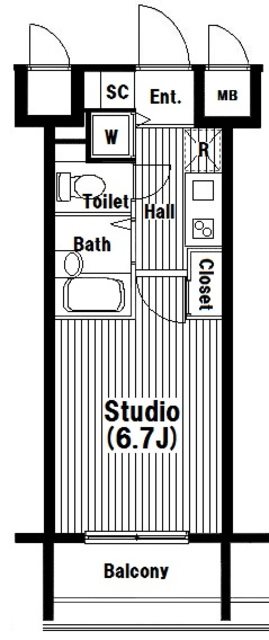 ガラステージ日本橋茅場町   404号室 間取り