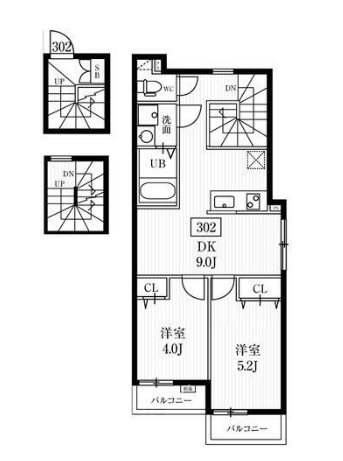 ミハス新大塚  302号室 間取り