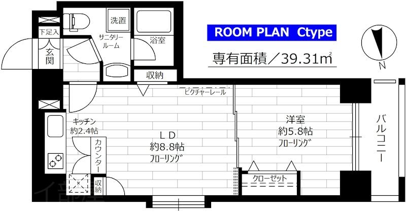 ステージファースト新御徒町    704号室 間取り