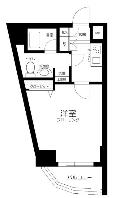 クレアシオン浅草Ⅱ   101号室 間取り