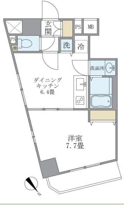 KDXレジデンス元浅草    1104号室 間取り